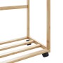 Perchero con estantes y ruedas 90x35x155 cm bambú de , Organizadores de vestidores y perchas de barra - Ref: Foro24-4008916, ...