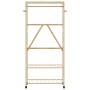Perchero con estantes y ruedas 90x40x179,5 cm bambú de , Organizadores de vestidores y perchas de barra - Ref: Foro24-4008921...