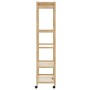 Perchero con estantes y ruedas 90x40x179,5 cm bambú de , Organizadores de vestidores y perchas de barra - Ref: Foro24-4008921...