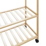 Perchero con estantes y ruedas 90x40x179,5 cm bambú de , Organizadores de vestidores y perchas de barra - Ref: Foro24-4008921...