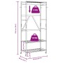 Perchero con estantes y ruedas 90x40x179,5 cm bambú de , Organizadores de vestidores y perchas de barra - Ref: Foro24-4008921...
