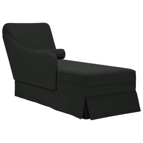 Chaise longue respaldo reposabrazos derecho terciopelo negro de , Divanes - Ref: Foro24-4009787, Precio: 105,39 €, Descuento: %