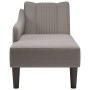 Chaise longue con reposabrazos derecho tela color topo de , Divanes - Ref: Foro24-4009803, Precio: 143,16 €, Descuento: %