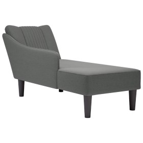 Chaise longue con reposabrazos derecho tela gris oscuro de , Divanes - Ref: Foro24-4009801, Precio: 114,97 €, Descuento: %