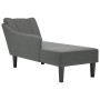 Chaise longue con reposabrazos derecho tela gris oscuro de , Divanes - Ref: Foro24-4009801, Precio: 114,97 €, Descuento: %