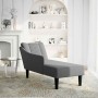 Chaise longue con reposabrazos derecho tela gris oscuro de , Divanes - Ref: Foro24-4009801, Precio: 114,97 €, Descuento: %