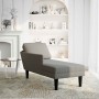 Chaise longue con cojín de tela de pana gris claro de , Divanes - Ref: Foro24-4009815, Precio: 161,14 €, Descuento: %