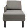 Chaise longue con cojín de tela de pana gris claro de , Divanes - Ref: Foro24-4009815, Precio: 161,14 €, Descuento: %