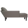 Chaise longue con cojín de tela de pana gris claro de , Divanes - Ref: Foro24-4009815, Precio: 161,14 €, Descuento: %