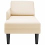 Chaise longue con cojín de tela de pana crema de , Divanes - Ref: Foro24-4009817, Precio: 165,76 €, Descuento: %
