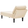 Chaise longue con cojín de tela de pana crema de , Divanes - Ref: Foro24-4009817, Precio: 165,76 €, Descuento: %