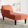 Chaise longue con cojín de tela de pana rojo y naranja de , Divanes - Ref: Foro24-4009822, Precio: 122,23 €, Descuento: %
