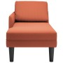 Chaise longue con cojín de tela de pana rojo y naranja de , Divanes - Ref: Foro24-4009822, Precio: 122,23 €, Descuento: %