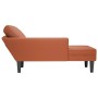 Chaise longue con cojín de tela de pana rojo y naranja de , Divanes - Ref: Foro24-4009822, Precio: 122,23 €, Descuento: %
