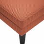 Chaise longue con cojín de tela de pana rojo y naranja de , Divanes - Ref: Foro24-4009822, Precio: 122,23 €, Descuento: %