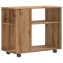 Mesa auxiliar de madera de ingeniería roble artisan 70x35x55 cm de , Mesas auxiliares - Ref: Foro24-856027, Precio: 53,13 €, ...