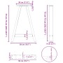 Patas de mesa de centro forma A 2uds acero 50x(72-73) cm de , Patas para mesas - Ref: Foro24-4012847, Precio: 78,95 €, Descue...