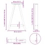 Patas de mesa de centro forma A 2uds acero 60x(72-73) cm de , Patas para mesas - Ref: Foro24-4012851, Precio: 86,48 €, Descue...