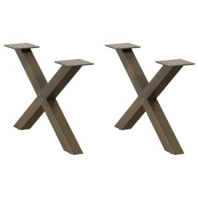 Patas de mesa centro forma X 2uds acero natural 50x(30-31) cm de , Patas para mesas - Ref: Foro24-4012879, Precio: 47,71 €, D...