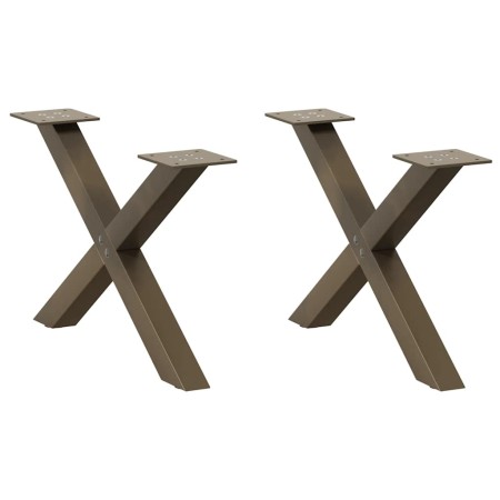 Patas de mesa centro forma X 2uds acero natural 50x(30-31) cm de , Patas para mesas - Ref: Foro24-4012879, Precio: 47,71 €, D...