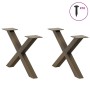 Patas de mesa centro forma X 2uds acero natural 50x(30-31) cm de , Patas para mesas - Ref: Foro24-4012879, Precio: 47,71 €, D...