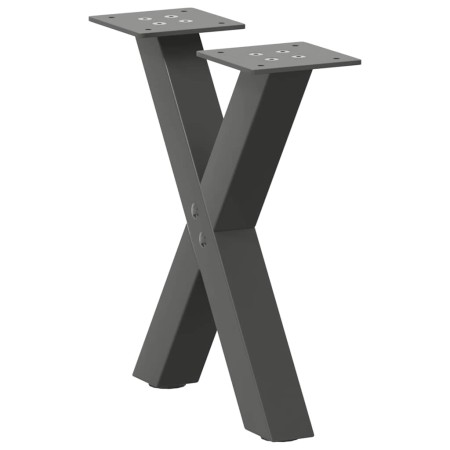 Patas de mesa centro forma X 2uds acero antracita 30x(30-31) cm de , Patas para mesas - Ref: Foro24-4012870, Precio: 43,63 €,...