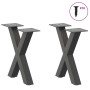 Patas de mesa centro forma X 2uds acero antracita 30x(30-31) cm de , Patas para mesas - Ref: Foro24-4012870, Precio: 43,63 €,...