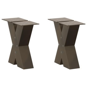 Patas de mesa centro forma X 2uds acero natural 40x(30-31) cm de , Patas para mesas - Ref: Foro24-4012935, Precio: 78,05 €, D...