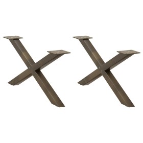 Patas de mesa centro forma X 2uds acero natural 70x(30-31) cm de , Patas para mesas - Ref: Foro24-4012887, Precio: 55,04 €, D...