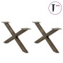 Patas de mesa centro forma X 2uds acero natural 70x(30-31) cm de , Patas para mesas - Ref: Foro24-4012887, Precio: 55,04 €, D...