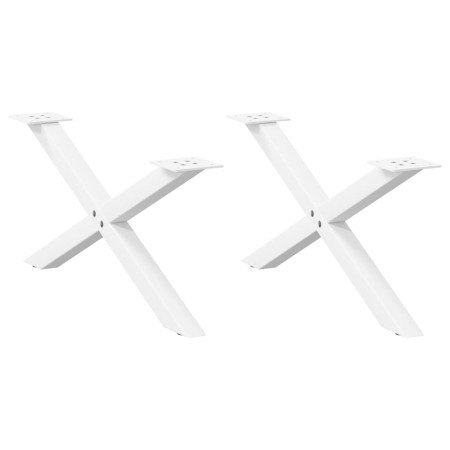Patas de mesa de centro forma X 2uds acero blanco 70x(30-31) cm de , Patas para mesas - Ref: Foro24-4012885, Precio: 54,99 €,...
