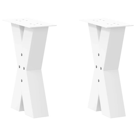 Patas de mesa de centro forma X 2uds acero blanco 28x(42-43) cm de , Patas para mesas - Ref: Foro24-4012949, Precio: 78,88 €,...