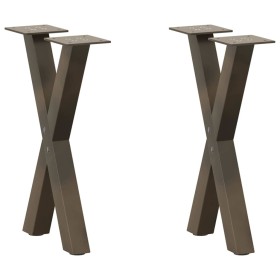 Patas de mesa centro forma X 2uds acero natural 28x(42-43) cm de , Patas para mesas - Ref: Foro24-4012891, Precio: 50,92 €, D...