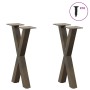 Patas de mesa centro forma X 2uds acero natural 28x(42-43) cm de , Patas para mesas - Ref: Foro24-4012891, Precio: 50,92 €, D...