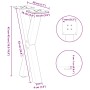 Patas de mesa centro forma X 2uds acero natural 28x(42-43) cm de , Patas para mesas - Ref: Foro24-4012891, Precio: 50,92 €, D...