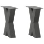 Patas para mesa de centro en forma de X 2 uds antracita acero de , Patas para mesas - Ref: Foro24-4012954, Precio: 84,13 €, D...