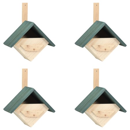 Casa para pájaros 4 unidades madera de abeto 24x16x30 cm de vidaXL, Pajareras - Ref: Foro24-47247, Precio: 50,97 €, Descuento: %