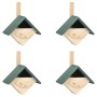 Casa para pájaros 4 unidades madera de abeto 24x16x30 cm de vidaXL, Pajareras - Ref: Foro24-47247, Precio: 50,97 €, Descuento: %