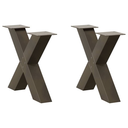 Patas de mesa centro forma X 2uds acero natural 60x(42-43) cm de , Patas para mesas - Ref: Foro24-4012963, Precio: 91,16 €, D...