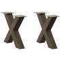 Patas de mesa centro forma X 2uds acero natural 60x(42-43) cm de , Patas para mesas - Ref: Foro24-4012963, Precio: 91,16 €, D...