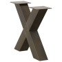 Patas de mesa centro forma X 2uds acero natural 60x(42-43) cm de , Patas para mesas - Ref: Foro24-4012963, Precio: 91,16 €, D...