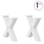 Patas de mesa de centro forma X 2uds acero blanco 60x(42-43) cm de , Patas para mesas - Ref: Foro24-4012961, Precio: 91,09 €,...