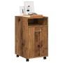 Armario ruedas madera contrachapada envejecida 33x38x60 cm de , Taquillas y armarios de almacenamiento - Ref: Foro24-856562, ...
