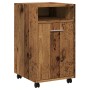 Armario ruedas madera contrachapada envejecida 33x38x60 cm de , Taquillas y armarios de almacenamiento - Ref: Foro24-856562, ...