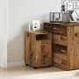 Armario ruedas madera contrachapada envejecida 33x38x60 cm de , Taquillas y armarios de almacenamiento - Ref: Foro24-856562, ...