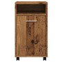 Armario ruedas madera contrachapada envejecida 33x38x60 cm de , Taquillas y armarios de almacenamiento - Ref: Foro24-856562, ...