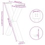 Patas para mesa de comedor en forma de X 2 uds acero blanco de , Patas para mesas - Ref: Foro24-4012977, Precio: 110,94 €, De...