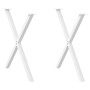 Patas para mesa de comedor en forma de X 2 uds acero blanco de , Patas para mesas - Ref: Foro24-4012921, Precio: 68,01 €, Des...