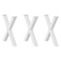 Patas para mesa de comedor en forma de X 3 uds acero blanco de , Patas para mesas - Ref: Foro24-4012989, Precio: 147,55 €, De...
