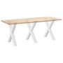Patas para mesa de comedor en forma de X 3 uds acero blanco de , Patas para mesas - Ref: Foro24-4012989, Precio: 147,55 €, De...